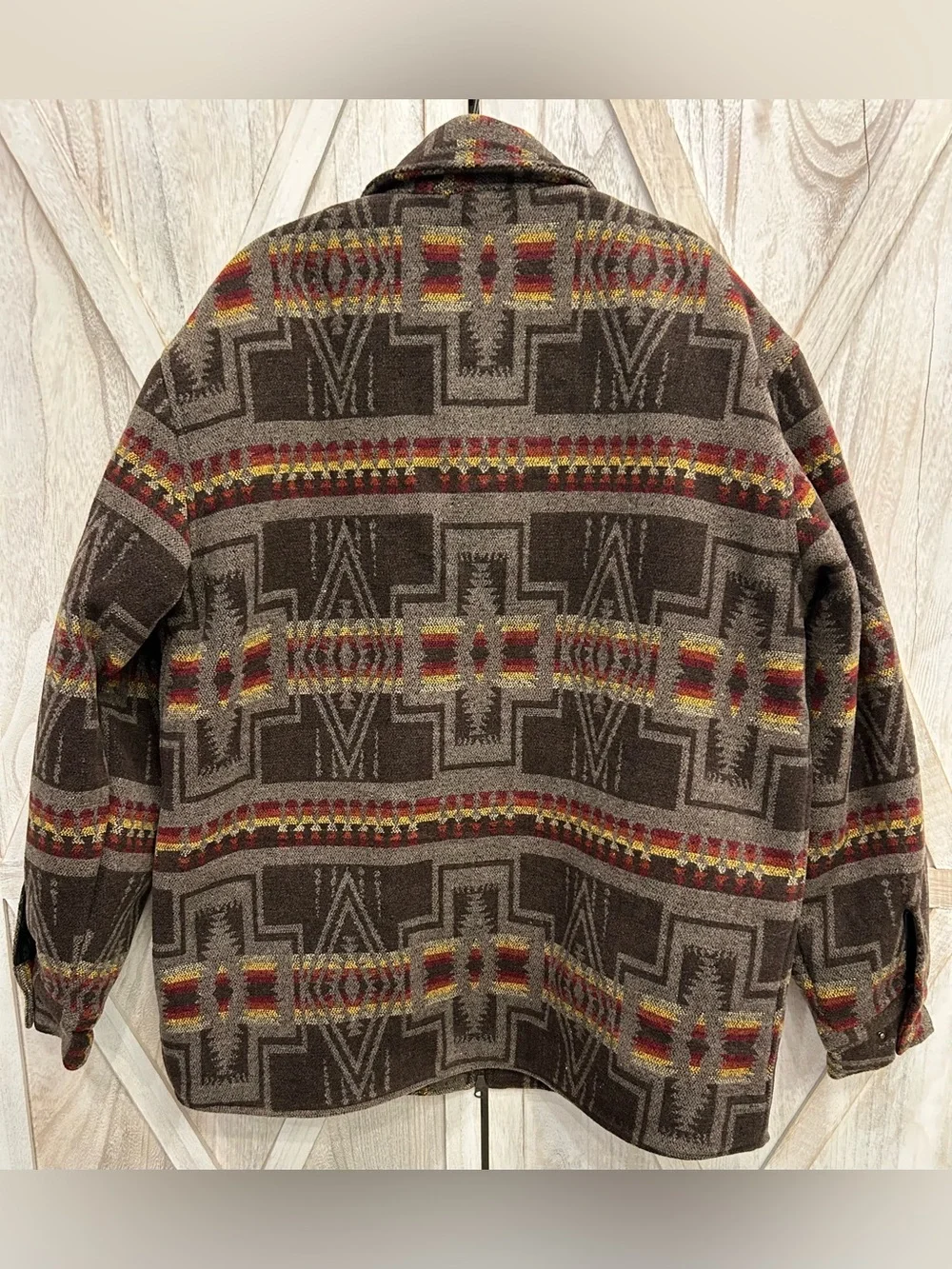 Outback Trading Company Koda Jacket Large Southwestern Aztec Wool Blend Western